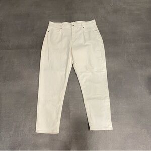 H&M‎ High Waisted Mom Jeans White 16